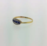 Art Deco Diamond & Sapphire Ring