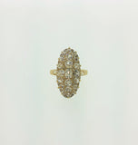 Victorian Oval Diamond Cluster Ring