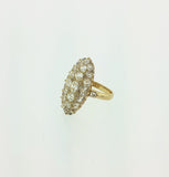 Victorian Oval Diamond Cluster Ring