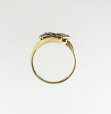 Diamond Double Cluster Ring
