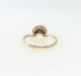 Yellow Gold Antique Diamond Fan Shaped Ring