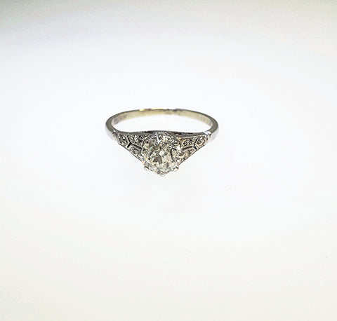 Antique Handmade Diamond Solitaire Ring