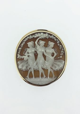 Gold Cameo Brooch/Pendant