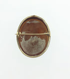 9ct Gold Shell Cameo Brooch