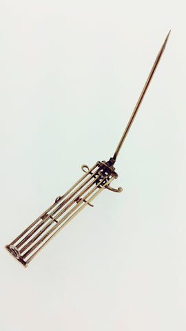 Gold Musical Stave Brooch