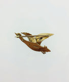 Antique Enamelled Duck Brooch